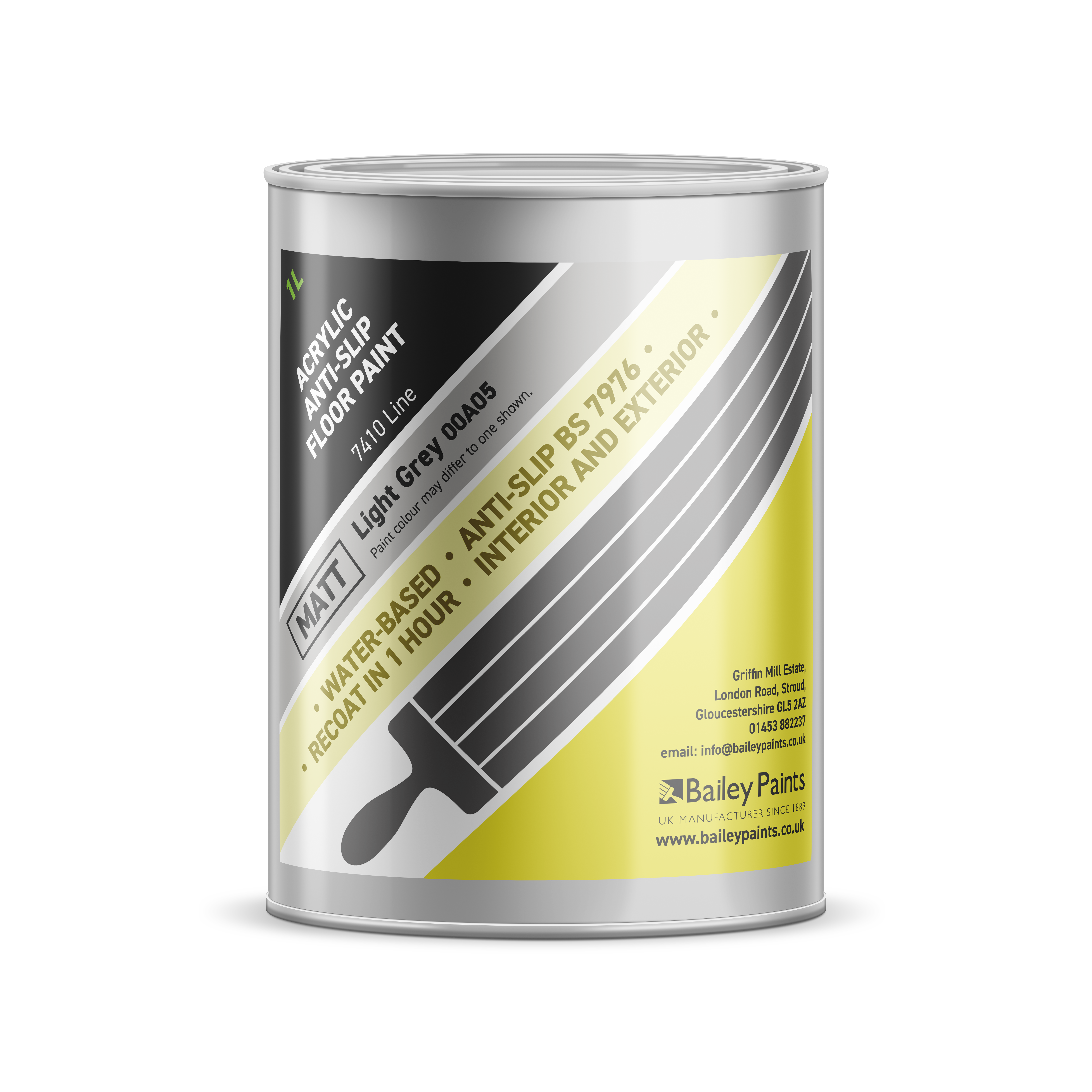 Bailey Paints Water Based Anti Slip Floor Paint 7410 Line