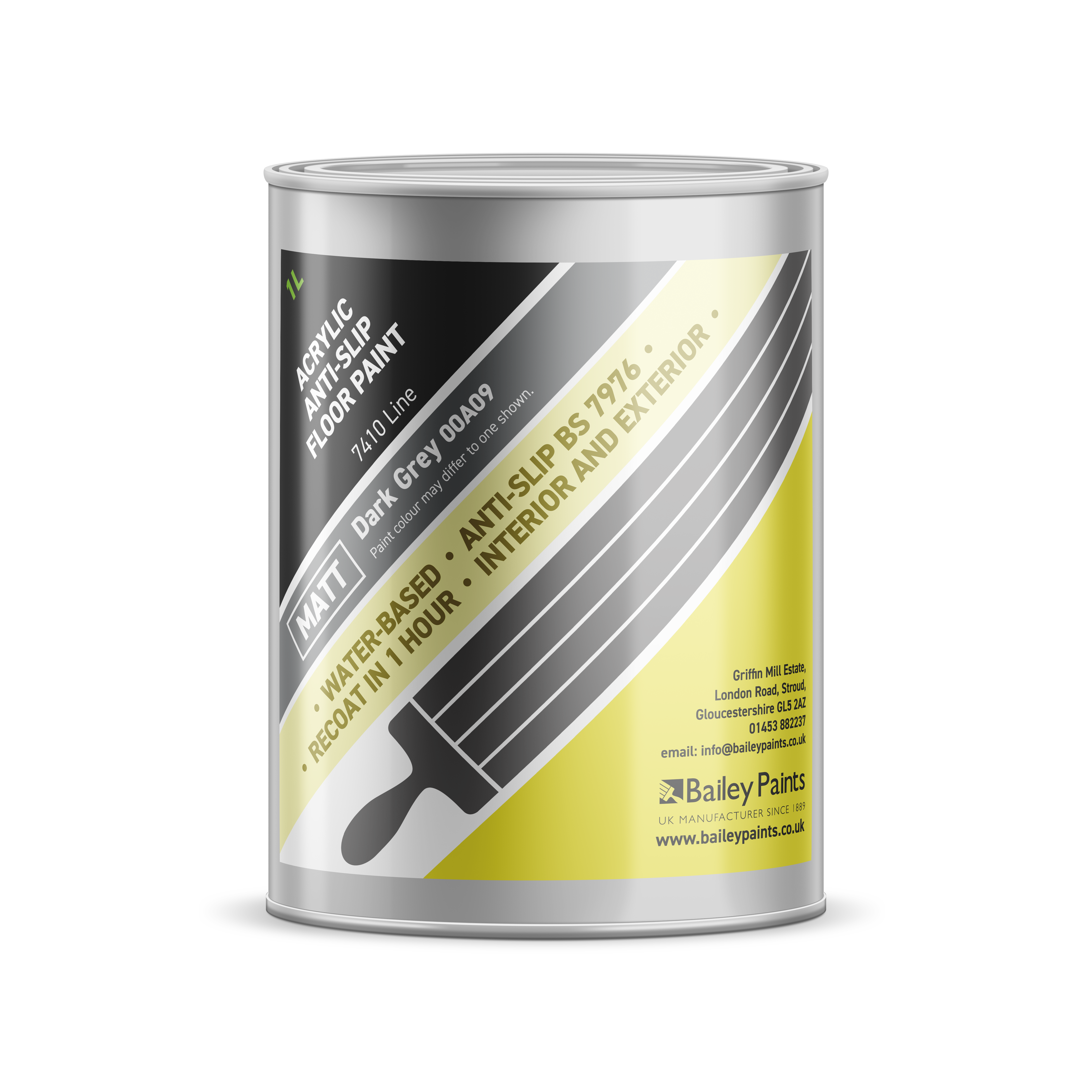 Bailey Paints Water Based Anti Slip Floor Paint 7410 Line