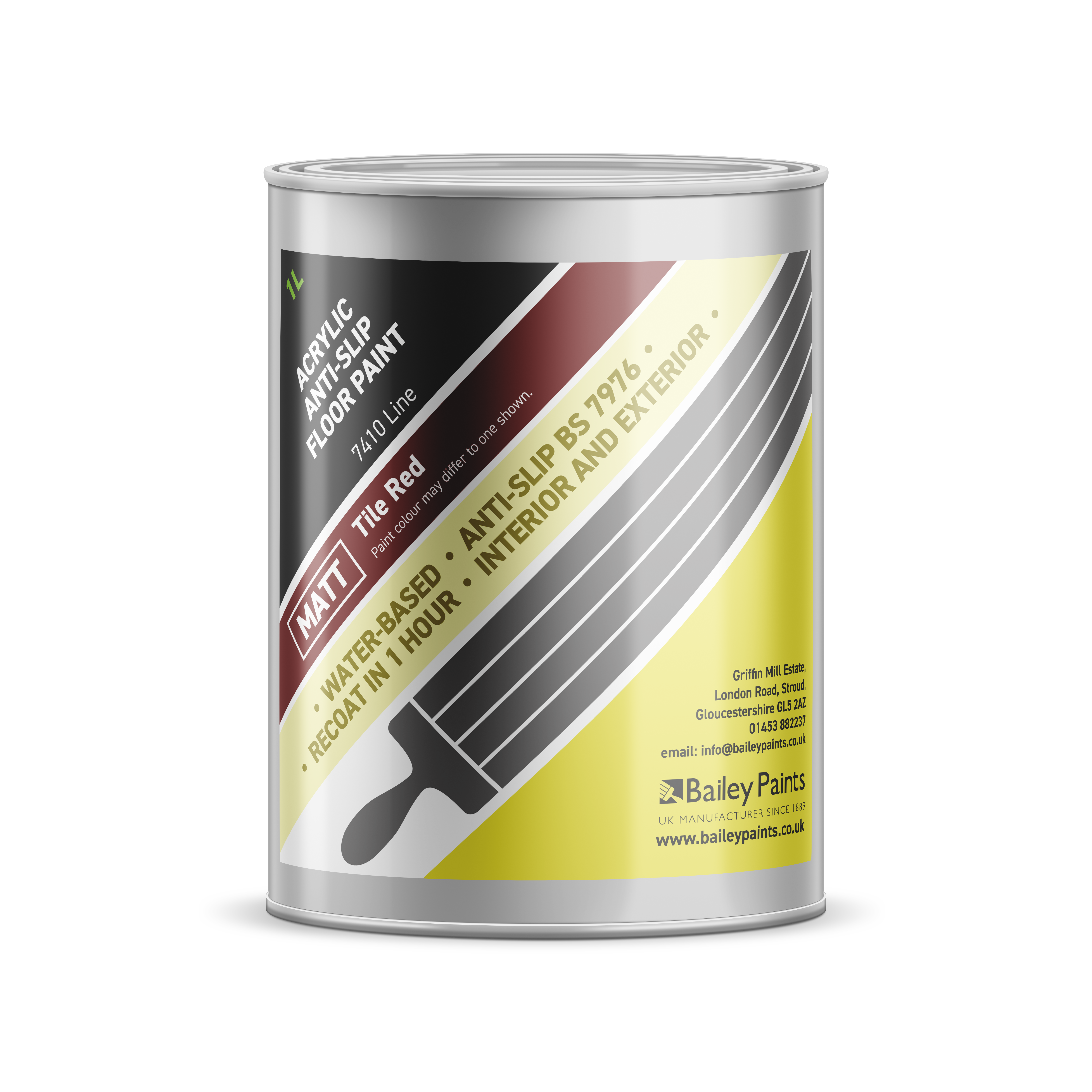 Bailey Paints Water Based Anti Slip Floor Paint 7410 Line