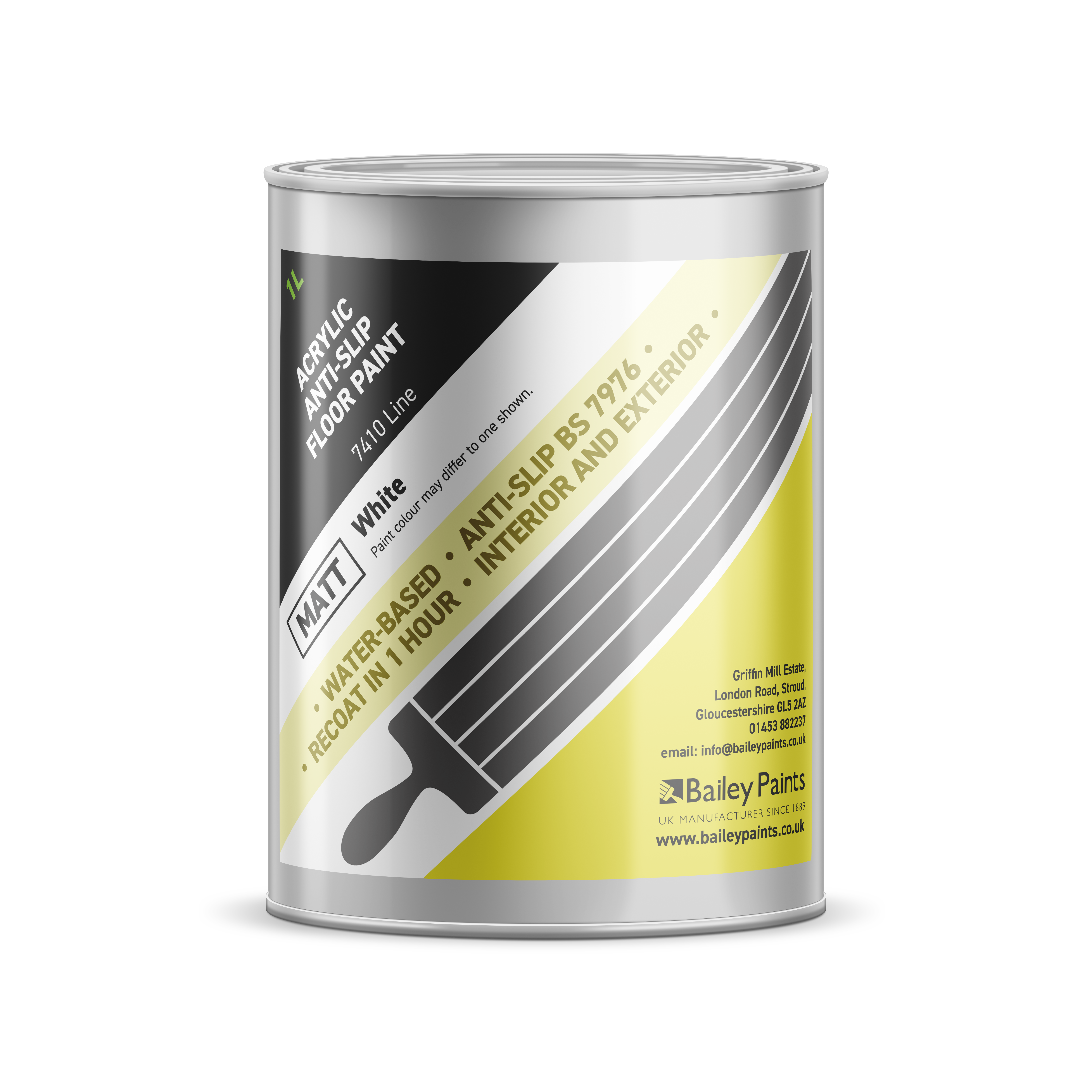Bailey Paints Water Based Anti Slip Floor Paint 7410 Line
