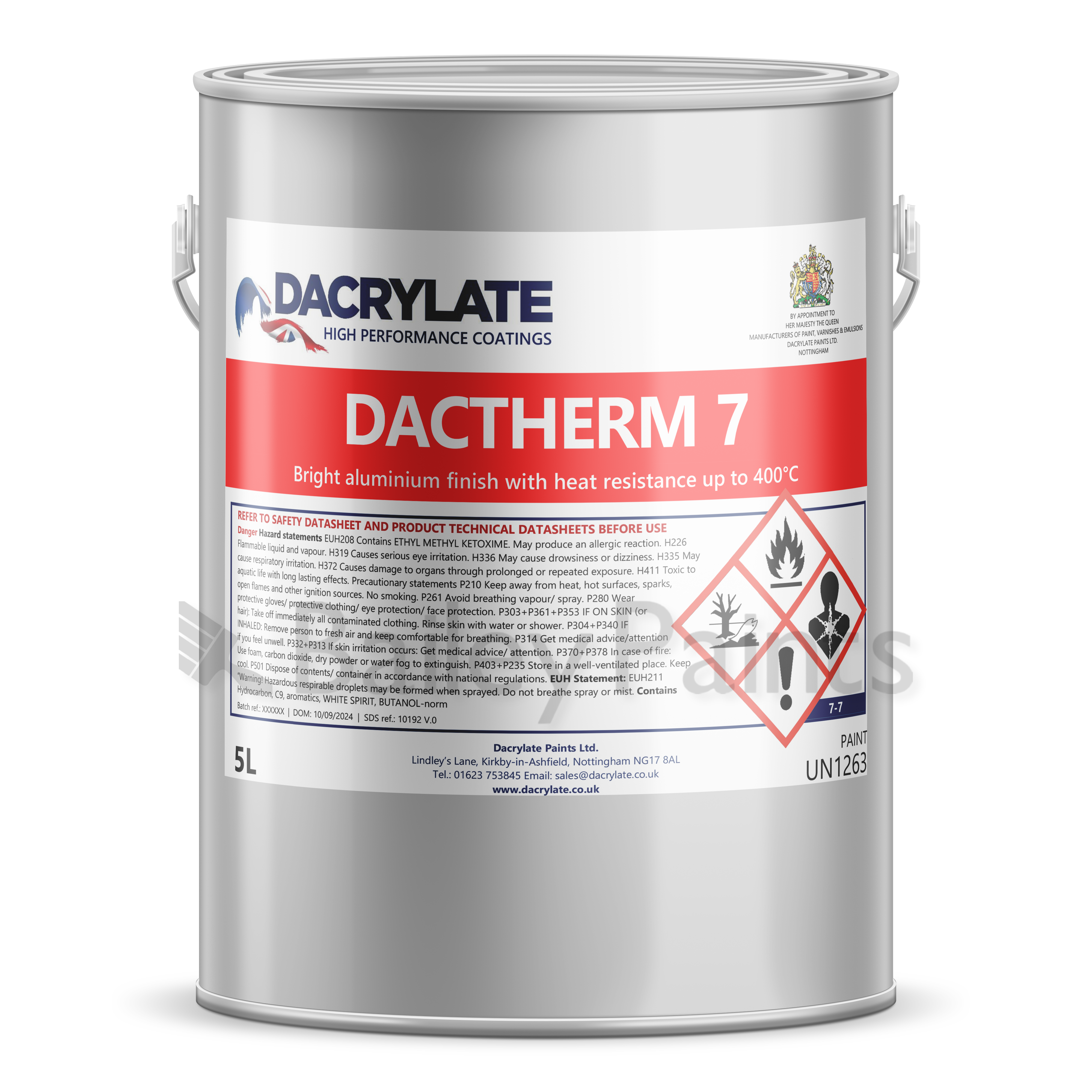 Dacrylate Heat Resisting Aluminium Finish