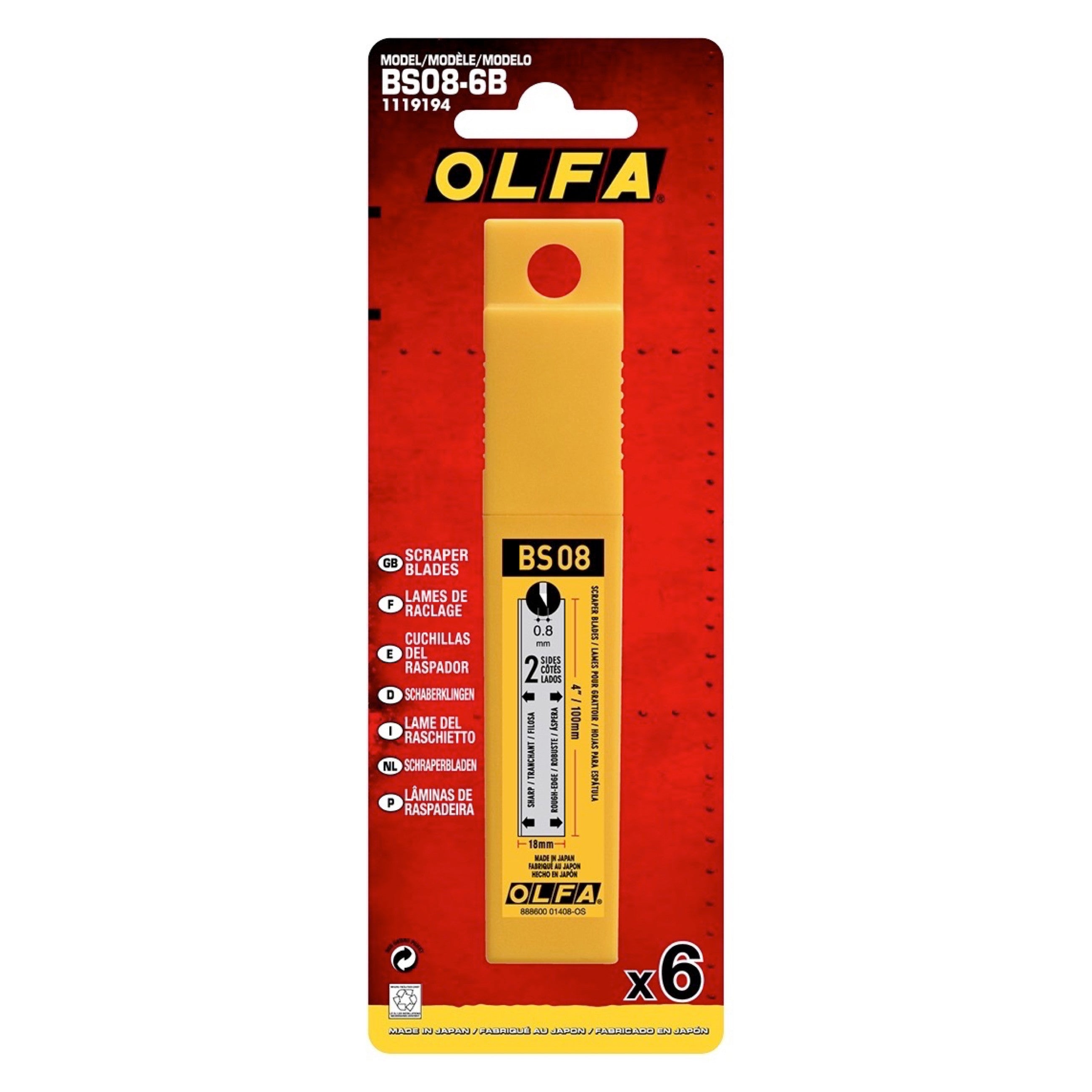 Olfa Black Extra Replacement Scraper Blade