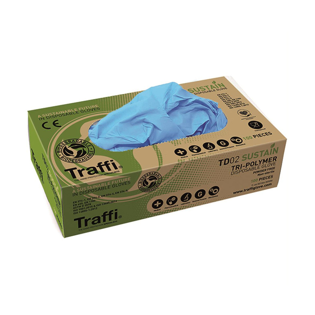 Safpro Traffi Biodegradable Nitrile Gloves